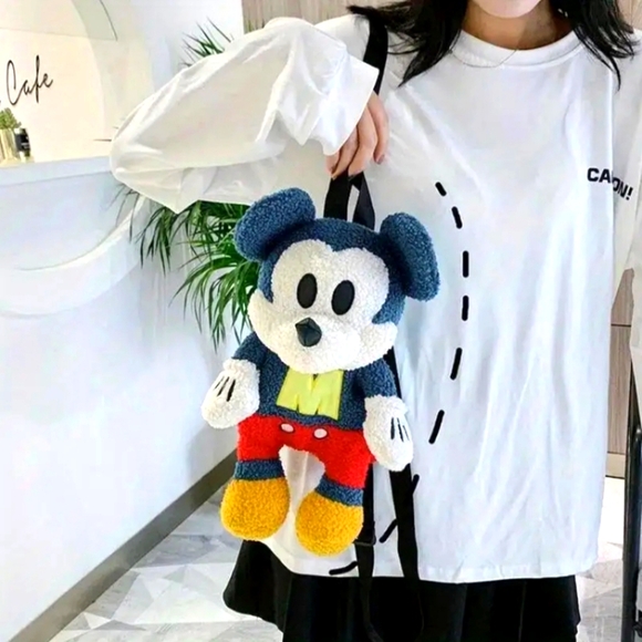Disney Handbags - Disney Mickey Mouse Plush Backpack